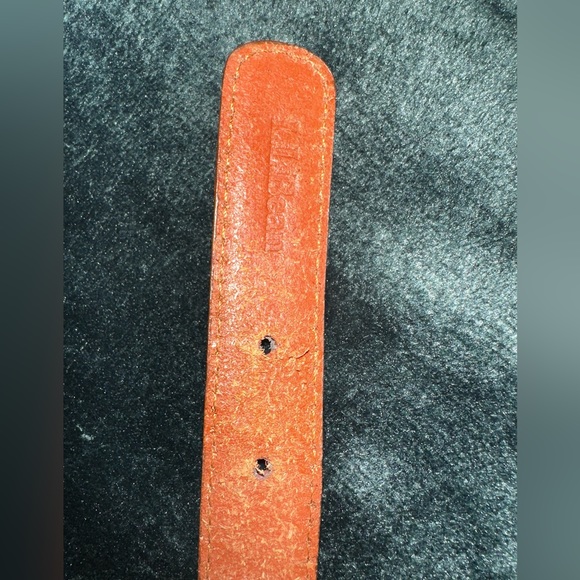 LL bean men’s 38 stamped Brown leather/ canvas belt - Picture 6 of 6